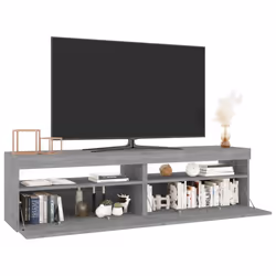 vidaXL TV Cabinet with LED Lights Sideboard TV Stand TV Unit Hifi Cabinet - grey sonoma, 75 x 35 x 40 cm - Additional view 6