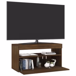 vidaXL TV Cabinet with LED Lights Sideboard TV Stand TV Unit Hifi Cabinet - brown oak, 75 x 35 x 40 cm - Additional view 6