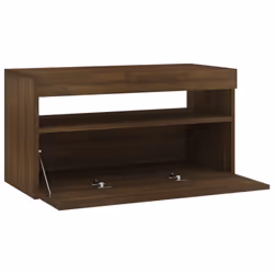 vidaXL TV Cabinet with LED Lights Sideboard TV Stand TV Unit Hifi Cabinet - brown oak, 75 x 35 x 40 cm - Additional view 8