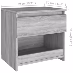 VidaXL 815132 nightstand/bedside table Oak - Additional view 8