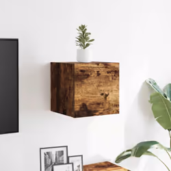 vidaXL Wall Mounted TV Cabinet Hanging TV Stand TV Unit Entertainment Centre - smoked oak, 1 - Additional view 2