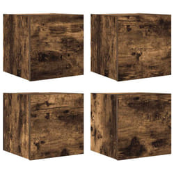 vidaXL Wall Mounted TV Cabinet Hanging TV Stand TV Unit Entertainment Centre - smoked oak, 4