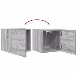 vidaXL Wall Mounted TV Cabinet Hanging TV Stand TV Unit Entertainment Centre - grey sonoma, 1 - Additional view 6