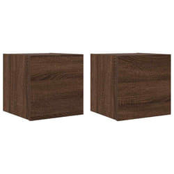 vidaXL Wall Mounted TV Cabinet Hanging TV Stand TV Unit Entertainment Centre - brown oak, 2