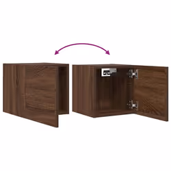vidaXL Wall Mounted TV Cabinet Hanging TV Stand TV Unit Entertainment Centre - brown oak, 2 - Additional view 7
