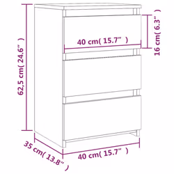 VidaXL 815173 nightstand/bedside table Oak - Additional view 7