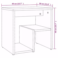 VidaXL 815178 nightstand/bedside table Oak - Additional view 8