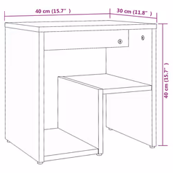 VidaXL 815179 nightstand/bedside table Oak - Additional view 7