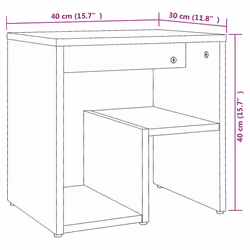 VidaXL 815180 nightstand/bedside table Oak - Additional view 7