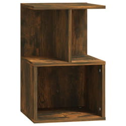 vidaXL 1/2x Bedside Cabinet Chipboard Home Telephone Stand Set Multi Colours - smoked oak, 1