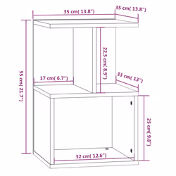 VidaXL 815186 nightstand/bedside table Oak - Additional view 8