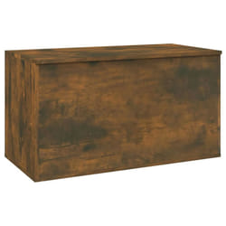 vidaXL Storage Chest Home Organiser Cabinet Trunk Container Engineered Wood - smoked oak
