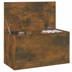 vidaXL Storage Chest Home Organiser Cabinet Trunk Container Engineered Wood - smoked oak - Additional view 5