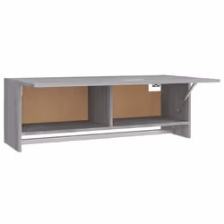 vidaXL Wardrobe Engineered Wood Cabinet Hanger Clothes Organiser Multi Colours - grey sonoma - Additional view 5
