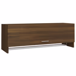 vidaXL Wardrobe Engineered Wood Cabinet Hanger Clothes Organiser Multi Colours - brown oak