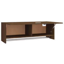 vidaXL Wardrobe Engineered Wood Cabinet Hanger Clothes Organiser Multi Colours - brown oak - Additional view 5