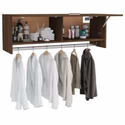 vidaXL Wardrobe Engineered Wood Cabinet Hanger Clothes Organiser Multi Colours - brown oak - Additional view 8
