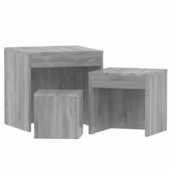 vidaXL Nesting Tables Living Room Side Table End Table 3 pcs Engineered Wood - grey sonoma - Additional view 5