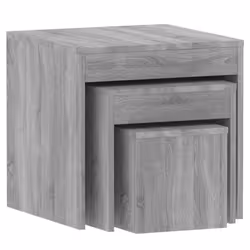 vidaXL Nesting Tables Living Room Side Table End Table 3 pcs Engineered Wood - grey sonoma - Additional view 7