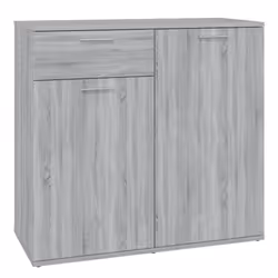 vidaXL Sideboard Side Cabinet Organiser Cupboard Highboard Engineered Wood - grey sonoma, 80 x 36 x 75 cm - Additional view 3