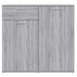 vidaXL Sideboard Side Cabinet Organiser Cupboard Highboard Engineered Wood - grey sonoma, 80 x 36 x 75 cm - Additional view 4