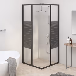 vidaXL Shower Cabin ESG Bathroom Shower Enclosure Multi Sizes Multi Models - 80 x 80 x 180 cm - Additional view 9