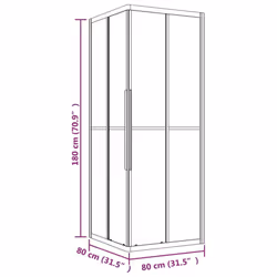 vidaXL Shower Cabin ESG Bathroom Shower Enclosure Multi Sizes Multi Models - 295 - Additional view 3