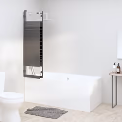 vidaXL Foldable Shower Enclosure 3 Panels ESG Black Shower Cubicle Bath Cabin