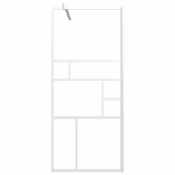 vidaXL Walk-in Shower Wall with Glass Shower Screen Black/White Multi Sizes - white, 90 x 195 cm