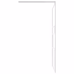 vidaXL Walk-in Shower Wall with Glass Shower Screen Black/White Multi Sizes - white, 100 x 195 cm - Additional view 4