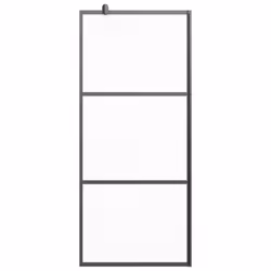 vidaXL Walk-in Shower Wall with ESG Glass Bathroom Screen Shower Partition - black, 80 x 195 cm