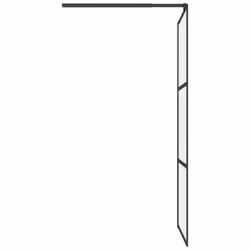 vidaXL Walk-in Shower Wall with ESG Glass Bathroom Screen Shower Partition - black, 80 x 195 cm - Additional view 4