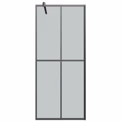 vidaXL Walk-in Shower Screen 80x195 cm Dark Tempered Glass Shower Enclosure