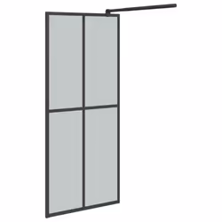 vidaXL Walk-in Shower Screen 80x195 cm Dark Tempered Glass Shower Enclosure - Additional view 5