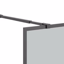vidaXL Walk-in Shower Screen 90x195cm Dark Tempered Glass Shower Enclosure - Additional view 5