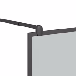 vidaXL Walk-in Shower Wall 80x195cm Dark ESG Glass Black Shower Enclosure - Additional view 5