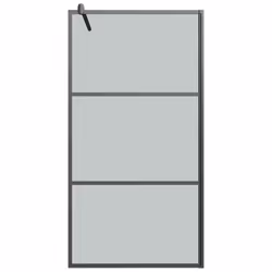 vidaXL Walk-in Shower Wall 100x195cm Dark ESG Glass Black Shower Enclosure