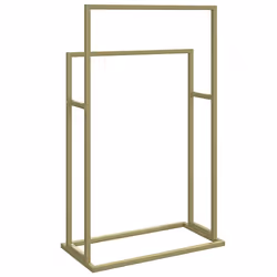 vidaXL Freestanding Towel Rack Iron Towel Holder Multi Colours 78.5/79 cm - gold, 48 x 24 x 78.5 cm - Additional view 4
