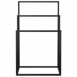 vidaXL Freestanding Towel Rack Iron Towel Holder Multi Colours 78.5/79 cm - black, 48 x 24 x 79 cm - Additional view 2