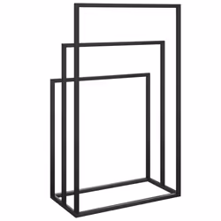 vidaXL Freestanding Towel Rack Iron Towel Holder Multi Colours 78.5/79 cm - black, 48 x 24 x 79 cm - Additional view 4