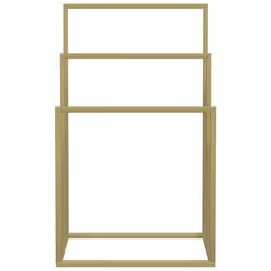 vidaXL Freestanding Towel Rack Iron Towel Holder Multi Colours 78.5/79 cm - gold, 48 x 24 x 79 cm - Additional view 2