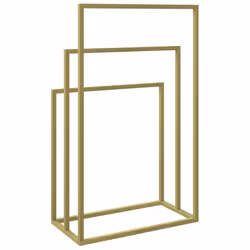 vidaXL Freestanding Towel Rack Iron Towel Holder Multi Colours 78.5/79 cm - gold, 48 x 24 x 79 cm - Additional view 4
