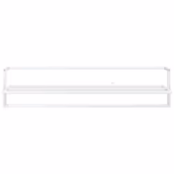 vidaXL Towel Rack White Iron Bathroom Wall-mounted Towel Hanger Floating Shelf