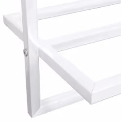 vidaXL Towel Rack White Iron Bathroom Wall-mounted Towel Hanger Floating Shelf - Additional view 5