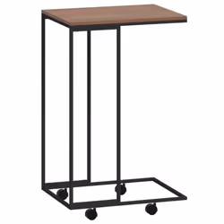 vidaXL Side Table Hallway Tea Coffee Sofa Table Couch Table Engineered Wood - black and brown, 40 x 30 x 63.5 cm - Additional view 2