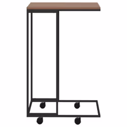 vidaXL Side Table Hallway Tea Coffee Sofa Table Couch Table Engineered Wood - black and brown, 40 x 30 x 63.5 cm - Additional view 3