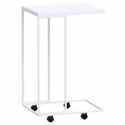 vidaXL Side Table Hallway Tea Coffee Sofa Table Couch Table Engineered Wood - white and brown, 40 x 30 x 63.5 cm - Additional view 2