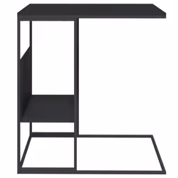 vidaXL Side Table Engineered Wood Multi Colours/Sizes with/without Wheels - black, 55 x 36 x 59.5 cm - Additional view 2