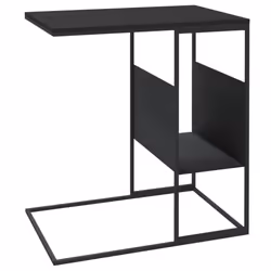 vidaXL Side Table Engineered Wood Multi Colours/Sizes with/without Wheels - black, 55 x 36 x 59.5 cm - Additional view 4