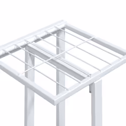 vidaXL 5-Floor Flower Stand with Wheels White Iron Plant Rack Flower Shelf - Additional view 5